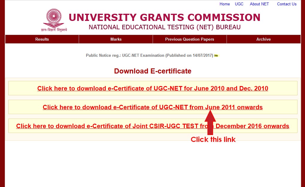 ugc net main page