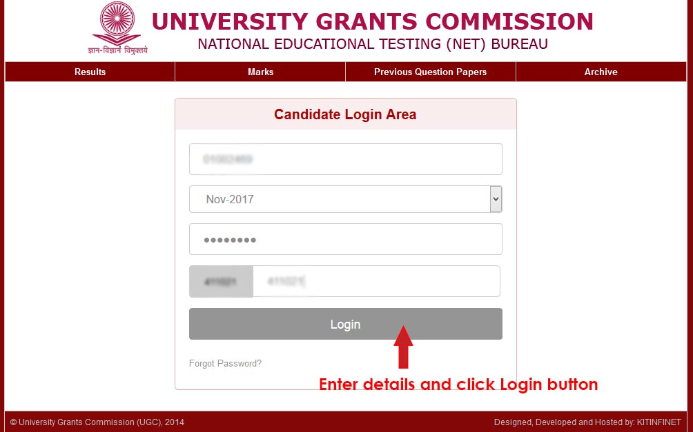 ugc certificate login