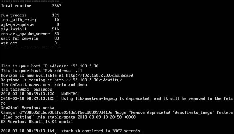 Openstack Ocata Installation on Ubuntu 16.04 - Startertutorials