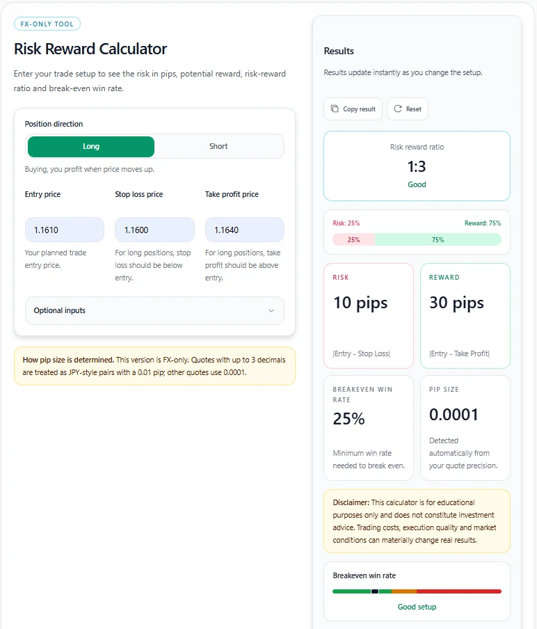 JavaScript Calculator for Risk and Reward JavaScript Calculator for Risk and Reward