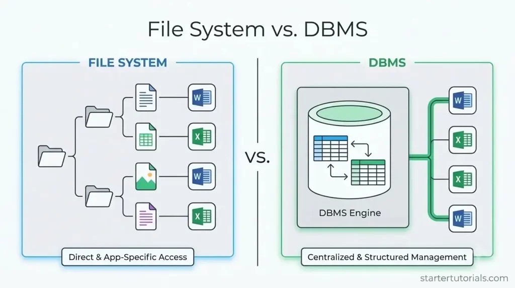 File System vs DBMS File System vs DBMS