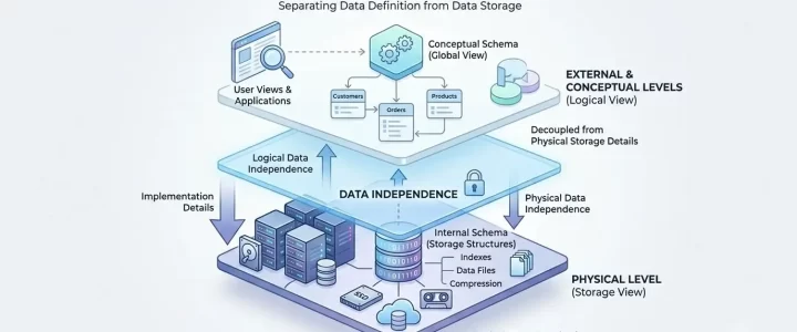 Data Independence in DBMS