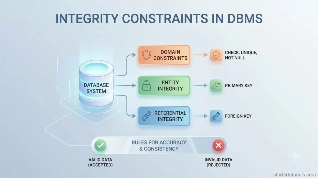 Integrity Constraints in DBMS Integrity Constraints in DBMS