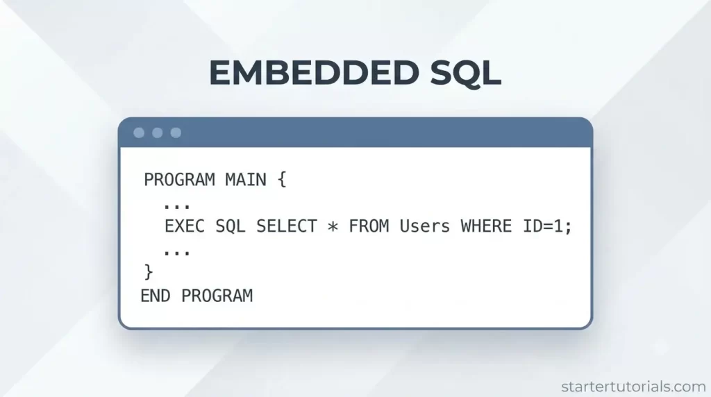 Embedded SQL Embedded SQL