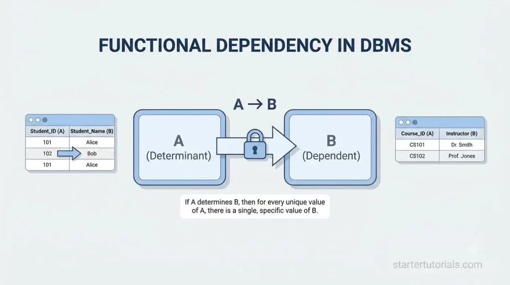 Functional Dependency in DBMS
