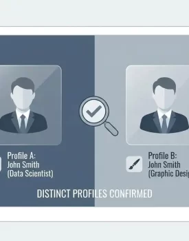 Match Professional Social Profiles Without Confusing Two People