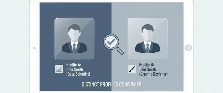 Match Professional Social Profiles Without Confusing Two People Match Professional Social Profiles Without Confusing Two People