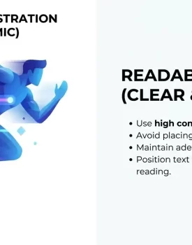 Placing Readable Text Beside a Motion Illustration