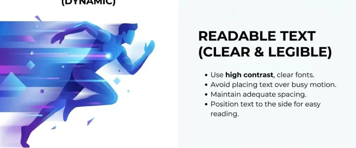 Placing Readable Text Beside a Motion Illustration